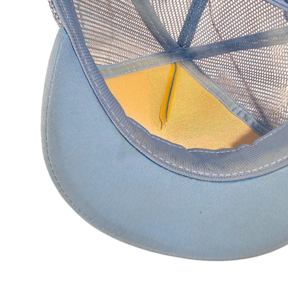 Las Vegas Vintage Old School Logo Unique Small Bill Baby Blue Kids Snapback Hat